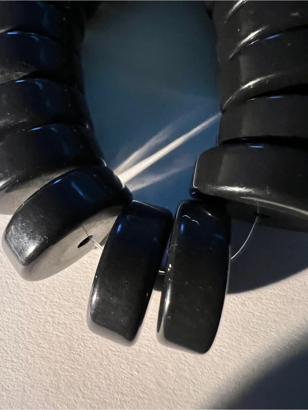 Vintage Lucite Beads Black